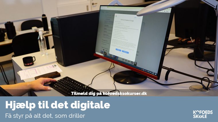 Hjælp til det digitale - mand ved computer