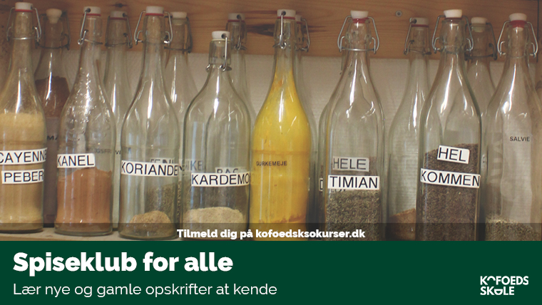 Spiseklub for alle - krydderier på hylde