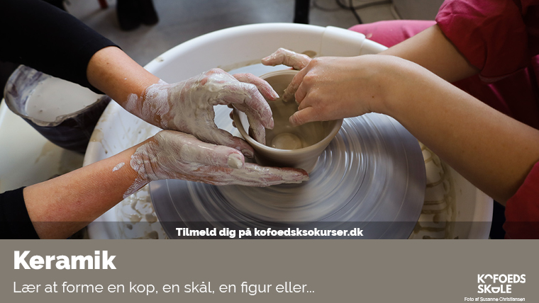 Keramik - to sæt hænder former skål