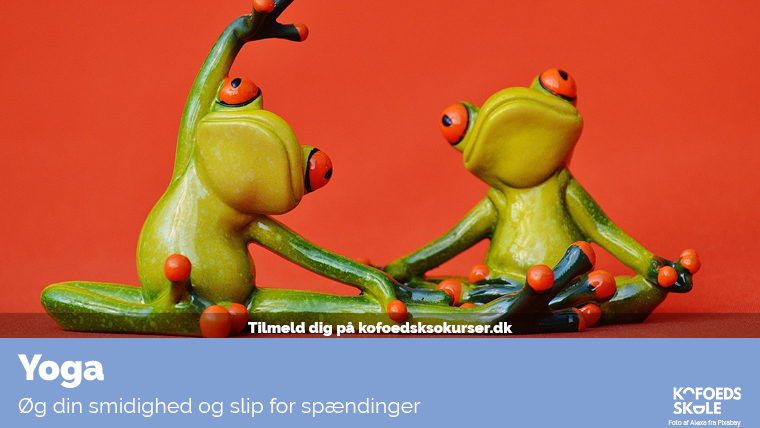 Yoga - frøer i yogastillinger